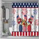 thumbnail image 2 of Cortina de ducha del Día de la Independencia, decoración de baño, tela divisoria, impresión digital, cortina impermeable para baño con ganchos, sin perforaciones, 2 of 6