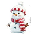 thumbnail image 3 of Acrylic Snowman Pendant Christmas Tree Ornament Flat Lightweight Hanging Decoration Cute Winter Character for Home Décor Kids Rooms Holiday Party Favors Gift Tag Window Garland Wreath Seasonal Accent, 3 of 6