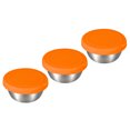thumbnail image 1 of Unique Bargains 3 Pcs Contenant de Vinaigrette à Emporter, 1.75oz Petits Contenants à Condiments Tasses Réutilisables pour Sauces, Orange, 1 of 5