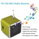 thumbnail image 2 of Tmvgtek Td-V26 Mini Altavoz Digital Receptor De Radio Fm Reproductor De Mp3 Barra De Sonido (Verde), 2 of 9