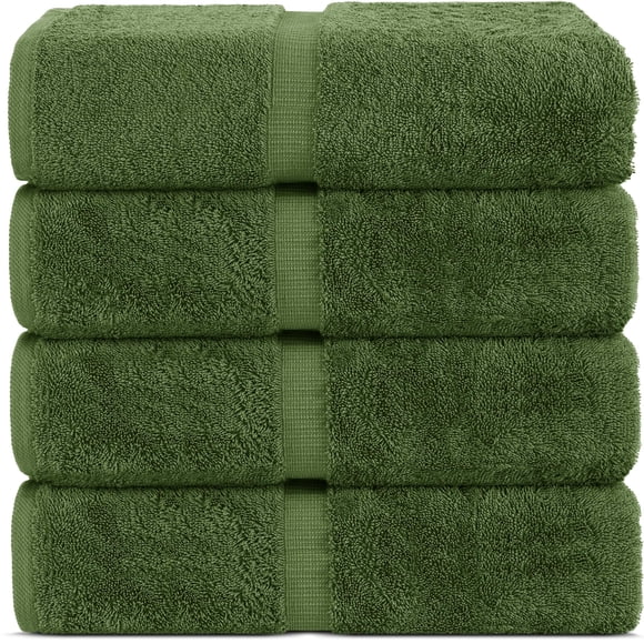 Towels Chakir Turkish Linens 100% algodón, 4 toallas de baño Moss