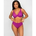 thumbnail image 5 of Women's Curvy Couture 1310 Sheer Mesh Plunge Push Up Underwire Bra (Cosmo Pink 40DD), 5 of 5