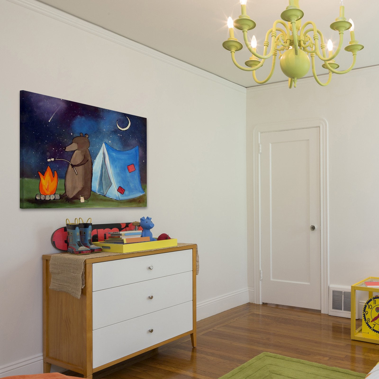 Marmont Hill "Toasting Marshmallows" by Andrea Doss Painting Print on Wrapped Canvas