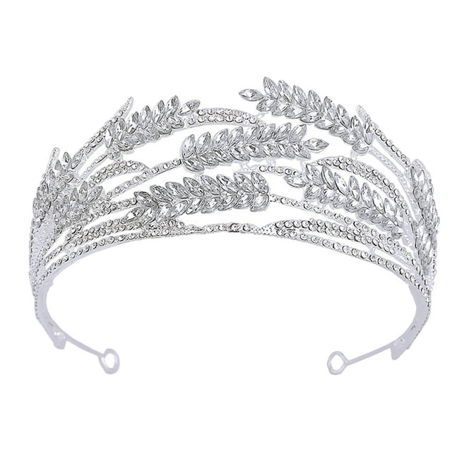 Weiweiguan 1 Pce Style Baroque Couronne de Mariée Robe de Mariée Brillante Couronne Diadème