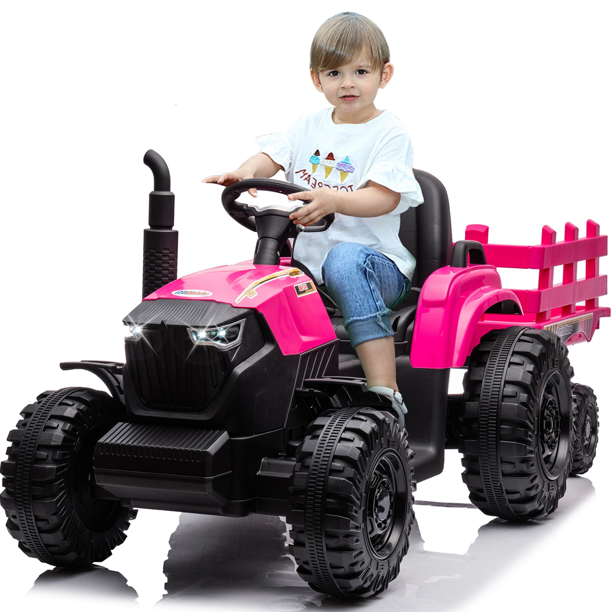 Hikiddo 24V Ride on Toy for Big Kids, Powered Ride On Tractor with