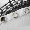 thumbnail image 4 of Manfei Ink Samurai Black Out Curtains for Boys Men, Bridge Temple Curtains Pack of 2 (42x63 Each), Black Red White, 4 of 6