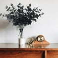 thumbnail image 6 of LYINGF Artificial Black Eucalyptus Stems and Leaves Branches Bouquet, for DIY Flower Arrangement and Halloween Farmhouse Decor, Black Silk Flowers for Vase Centerpieces and Seasonal Displays, 6 of 9