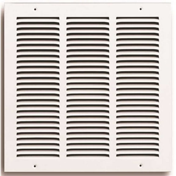TruAire 170 14X14-4 14 in. x 14 in. White Stamped Return Air Grille with 4 screw holes