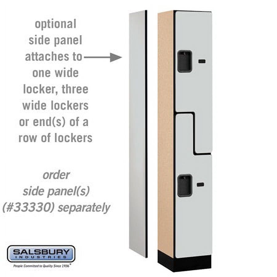 SalsburyIndustries  Double Tier S Style 1 Wide 6 ft. X 15 in. Designer Wood Locker - Gray - image 2 of 4