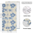 thumbnail image 2 of Blue Floral Patterns Hand Towel Absorbent Bath Towels for Bathroom Sports Gym 28" x 14" Set of 2, 2 of 8