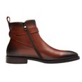 thumbnail image 2 of Santimon Men Genuine Leather Chukka Boots Classic Ankle Boots Dress Chelsea Boots Brown 10.5 US, 2 of 7