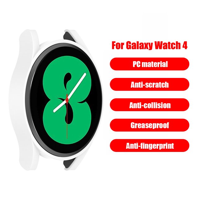Estuche protector de reloj de media cubierta para PC para Samsung Galaxy Watch 4 40 mm (blanco)