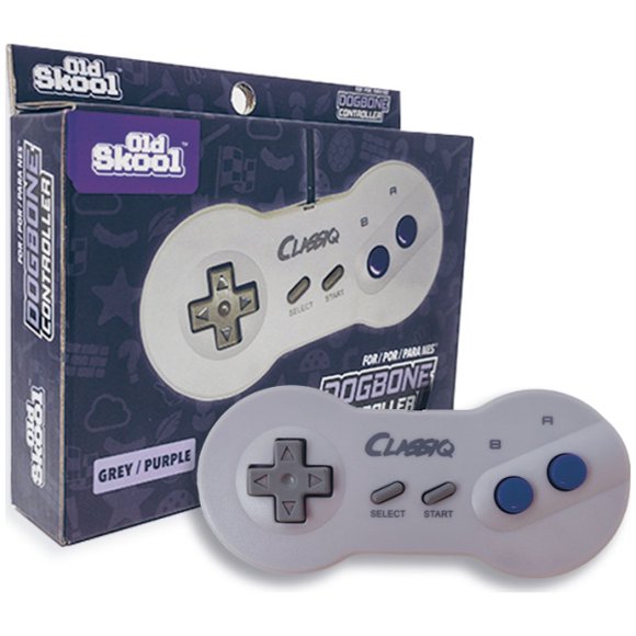 NES Grey and Purple Dogbone Controller