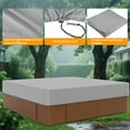 thumbnail image 2 of Cubierta para Jacuzzi Exterior Uxcell 85.8" x 85.8" x 11.8" Impermeable y a Prueba de Clima Protector de SPA Cuadrado, Gris, 2 of 6