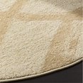 thumbnail image 4 of SAFAVIEH Adirondack Collection ADR125W Modern Wave Distressed Non-Shedding Living Room Bedroom Area Rug, 8' x 8' Round, Cream / Champagne, 4 of 4