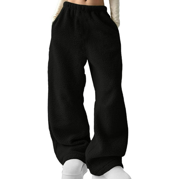 Dagugfen Pantalon pour Femmes Automne Hiver Salopettes Poche à Glissière Confortable Voyage Pantalon de Survêtement Pantalon Couleur Unie