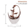 thumbnail image 4 of Alpine Corporation 15"H Indoor Multi-Tier Metal Floral Leaf Tabletop Fountain with Stone-Filled Base, 4 of 12