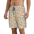 thumbnail image 2 of Naloa Watercolor Wildflowers Men's Beach Shorts, Surfing shorts, Swim trunks, Quick Dry Swim Trunks for Surfing Beach Fun - 3X-Large, 2 of 9
