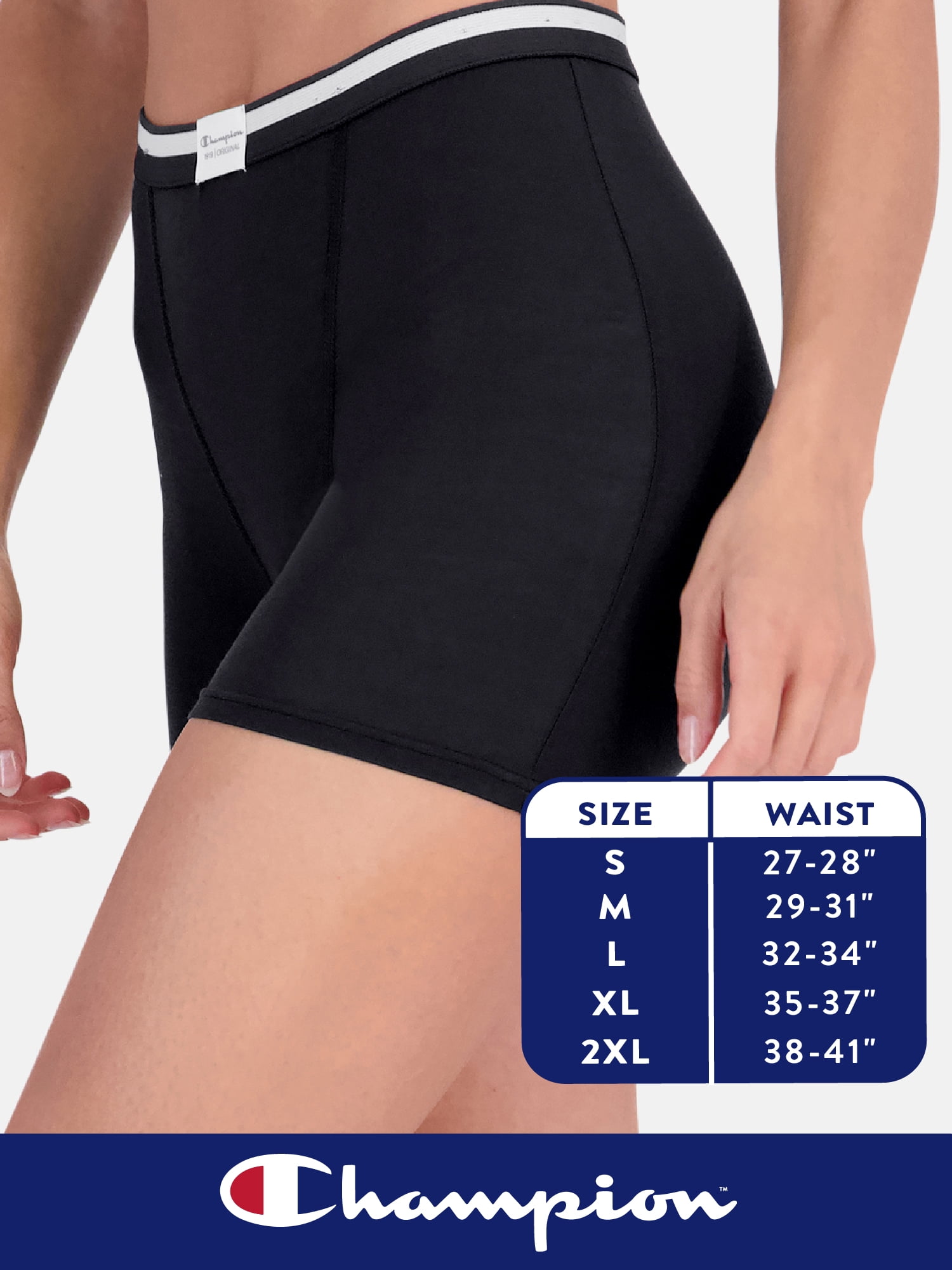 Champion Women's Long Leg Boyshort Underwear, 3 pack, Sizes S - XXL