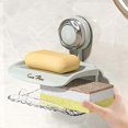 thumbnail image 4 of Water Resistant Soap Storage Dish Adhesive Wall Mount NonSlip Drain Space Saving Bathroom Tray Yellow, 4 of 4