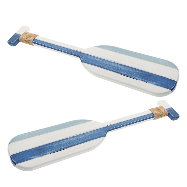 OUNONA 2Pcs Beach Oars Decorations for Home Wooden Nautical Style Wall Decor