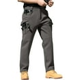 thumbnail image 5 of Kakii Men's Water-Resistant Fleece-Lined Cargo Pants, Winter Hiking Trousers with Multiple Zipper Pockets, Windproof Tactical Pants, 5 of 9