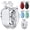 Clear, variant on 3D Heart-Shaped Case Cover For AirPods 5, Liquid Silicone Protective Case, Shockproof Wireless Charging Compatible, Carabiner