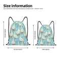 thumbnail image 5 of Yiaed White Geese and Flower Print Drawstring Bags Drawstring Backpack Bulk String Back Pack Gym Sport Bag-Small, 5 of 5