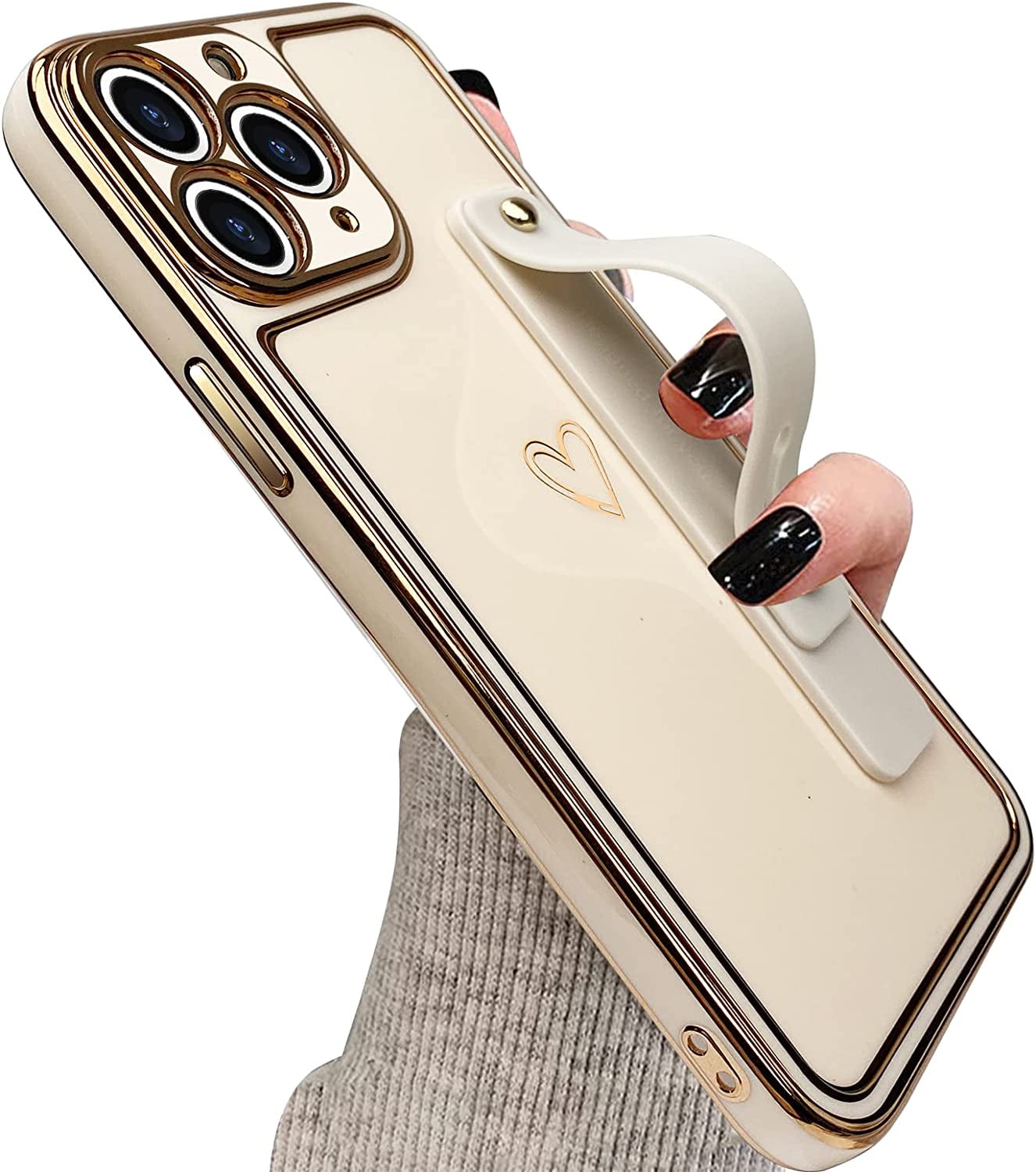 Designed For Iphone 12 Pro Max Case With Wrist Strap Loop Luxury Love Heart Plating Gold Bumper Phone Cover Wristband Kickstand Full Body Protective Slim Case For Women White Walmart Com Designed For Iphone 12 Pro Max Case With Wrist Strap Loop Luxury Love Heart Plating Gold Bumper Phone Cover Wristband Kickstand Full Body Protective Slim Case For Women White Walmart Com