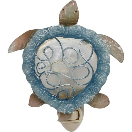 

Capiz & Metal Art Sea Turtle Night Light