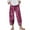 Purple womens pants, variant on Usmixi Womens High Waist Pants Vintage Ethnic Style Graphics Plus Size Trousers Loose Irregular Straight Cotton Linen Leisure Long Pants with Pocket Army Green XXL