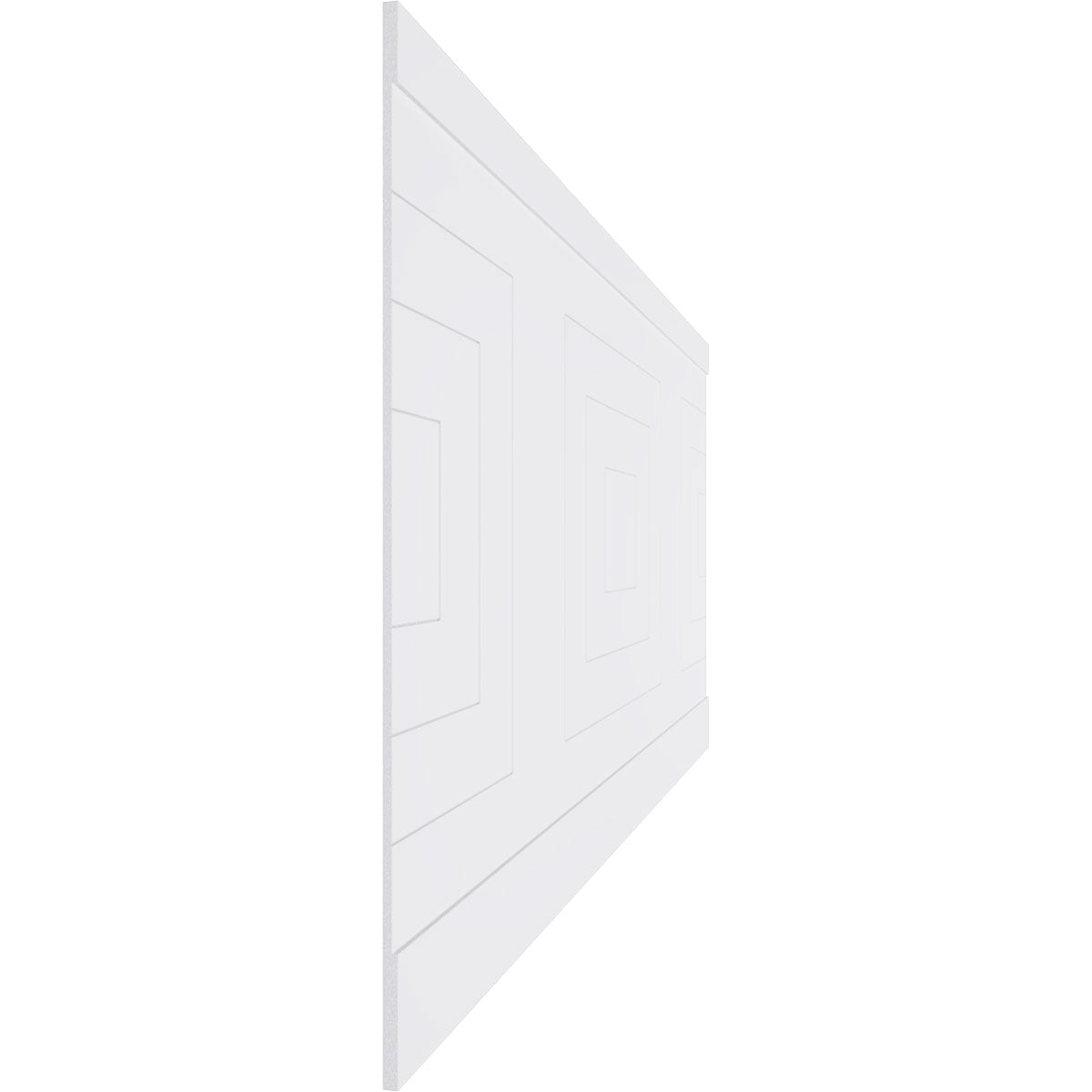 Ekena Millwork 44"H x 94 1/2"W Mid Century Modern PVC Wainscot Paneling Kit
