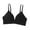 Black, variant on Women's No Underwire Bras Push up Deep V Print Underwear Breathable Lightweight Wireless Supportive Everyday Bralettes (L, White)