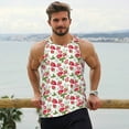 thumbnail image 6 of Cauagu Strawberry1 Print Men's Sleeveless Muscle Shirts,Tank Tops Quick Dry Workout Tank Top Gym Muscle Tee Fitness Bodybuilding T Shirt for Men-X-Large, 6 of 7