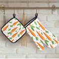 thumbnail image 4 of Easter Carrot Oven Mitts and Pot Holders Set of 2, Vegetable Food Heat Resistant Oven Mitts Kitchen Oven Glove for Cooking, Baking, 4 of 6