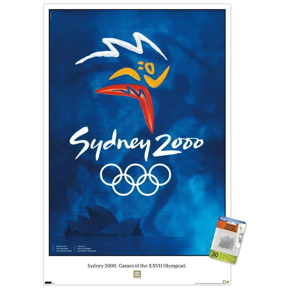Team USA - Sydney 2000. Games of the XXVII Olympiad. Wall Poster with Pushpins, 22.375" x 34"