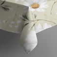 thumbnail image 4 of 52x52in(132x132cm) Square Tablecloth, Waterproof Polyester Table Cover, Wrinkle Resistant & Washable Fabric for Dining, Kitchen, Picnic, Daisy Flowers Print, 4 of 6