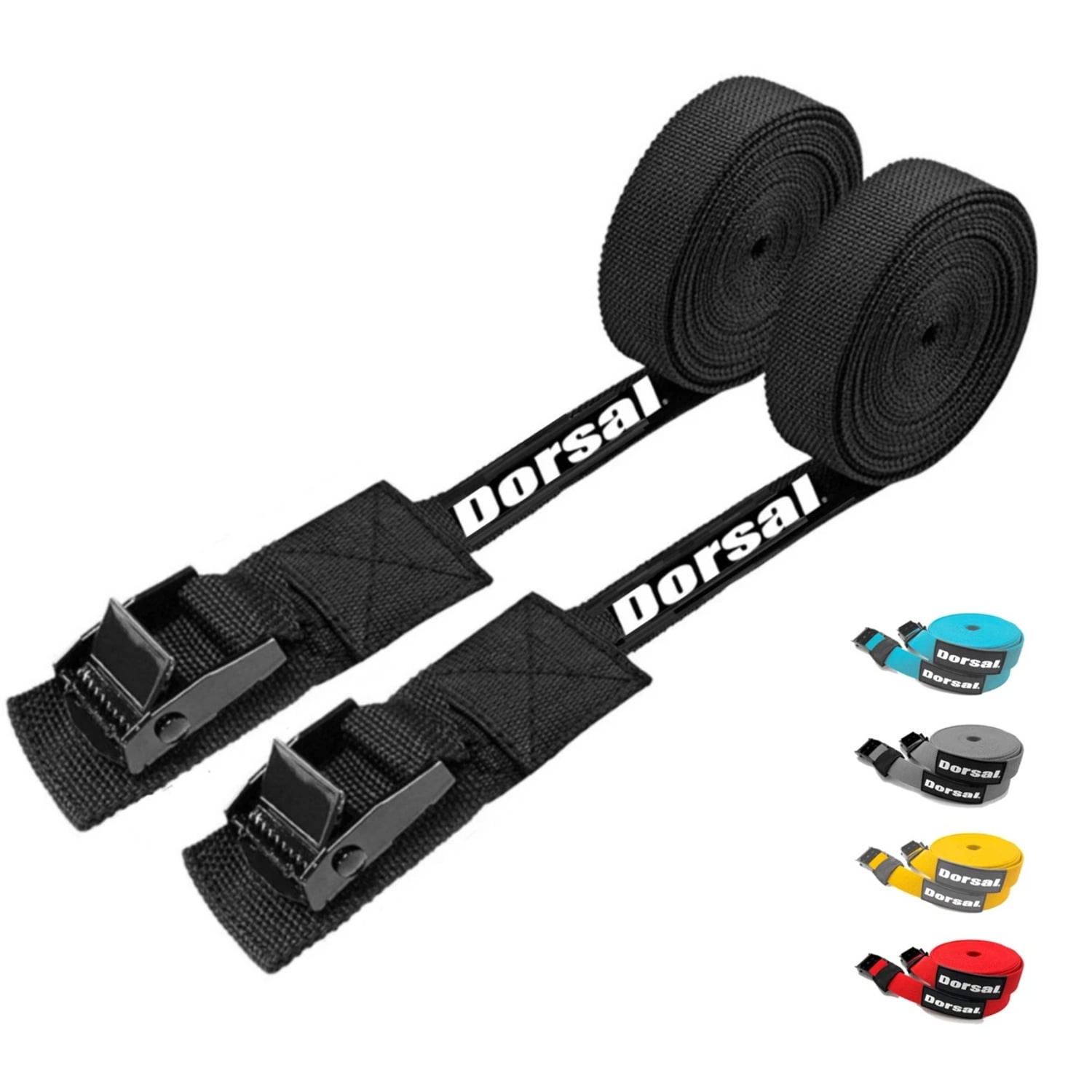 2Pcs Cam Tie Down Straps For Surfboards SUPs Kayaks On Roof Racks Or Trailers 