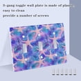thumbnail image 3 of Yayeee Toggle Light Switch Wall Plate 2-Gang 4.56"x4.48" Decorative Outlet Cover, Pink Starfish Pattern, 3 of 7