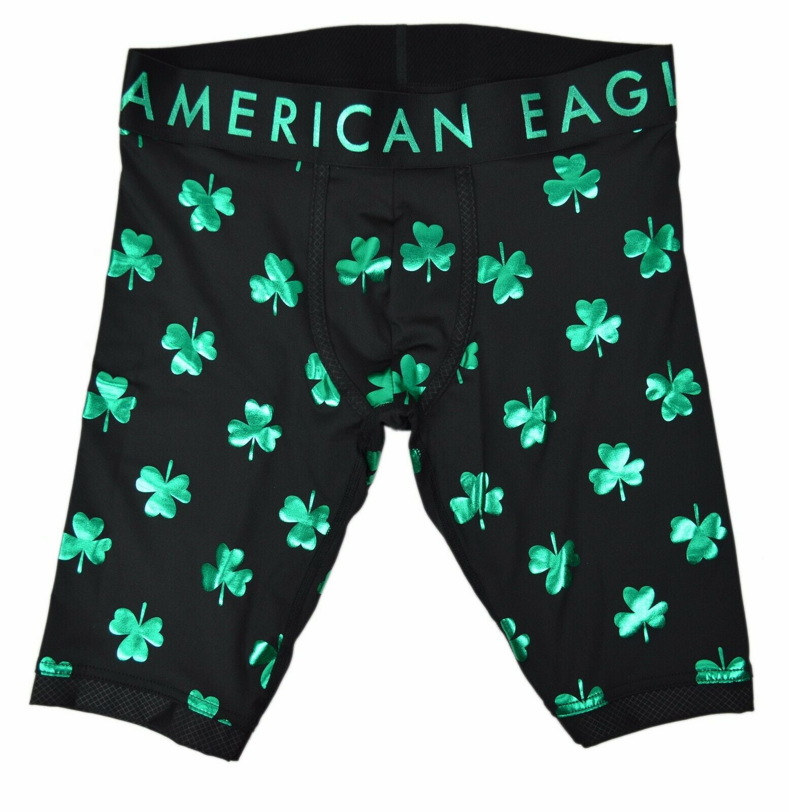 AEO New American Eagle Men's Shamrock Clovers 9" Flex Boxer Brief