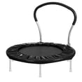 thumbnail image 2 of 36" Mini Toddlers Trampoline With Handle, Indoor Outdoor Trampoline for Kids, Trampoline Toy Round Jumping Mat, Recreational Trampolinds Birthday Gifts for Children Boy Girl, Black, 2 of 8