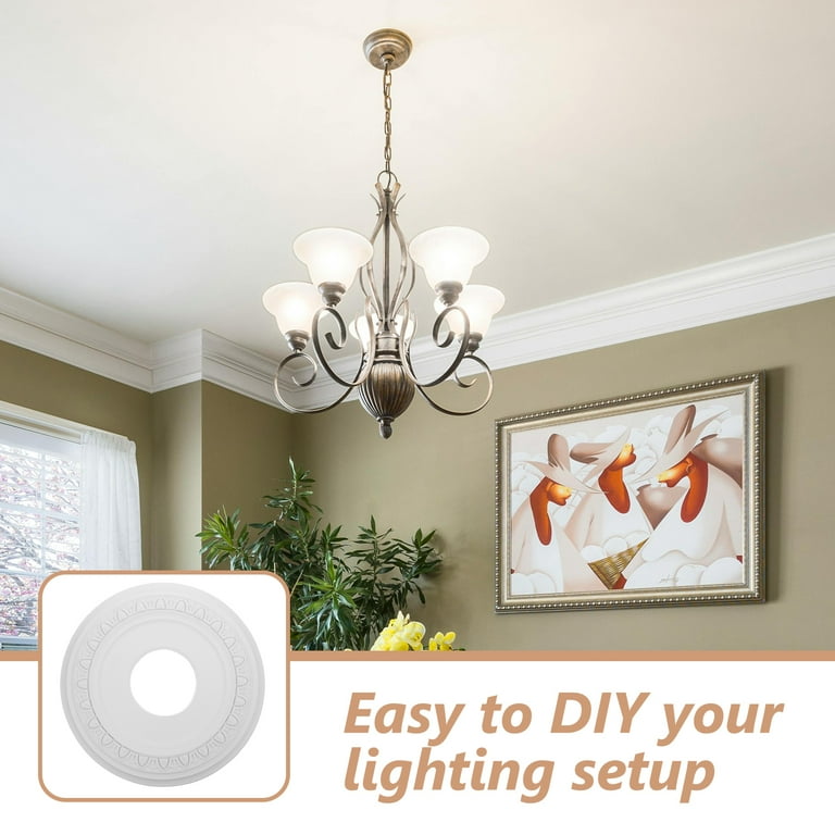 Ceiling Medallion 12 Inch Ceiling Canopy Light Supply Embossed Ceiling Light Fixtures Plate Pendant Light Chassis Base