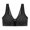 Black, variant on Lolmot Sports Bras for Women High Support Women's Bra Dot Soild Wire Free Underwear One-Piece Bra Everyday Front Buckle Underwear