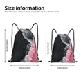 thumbnail image 2 of Lukts Pink White Ocean Waves Pattern Drawstring Backpack Bag Sport Gym Sackpack,String Backpack Sport Bag Sack,Cinch Tote Gym Backpack-Small, 2 of 6