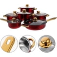 thumbnail image 2 of Beiled Red Non Stick Pots and Pans Set, 12-Piece, 2 of 9