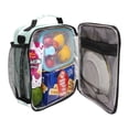 thumbnail image 4 of Insulated Square Lunch Bag with Side Mesh Pocket Fashion Lunch Box Reusable Lunch Tote 10.5" x9.5" x3.5" Cute Cartoon Llama Pattern, 4 of 6