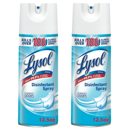 - Lysol Disinfectant Spray, Crisp Linen, 25oz (2X12.5oz)