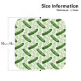 thumbnail image 2 of Yiaed Green Cucumber1 Print Leather Coasters for Drinks - Cup Coasters Coffee Table Kitchen Table Bar, Home & Office Gifts Handmade Drink Coasters-Square, 2 of 6