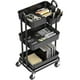 thumbnail image 2 of Rolling Utility Cart, artículos para el hogar sencillos de 3 niveles con cubo para colgar, 2 of 6