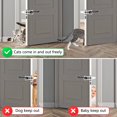 thumbnail image 2 of Cat Door - Adjustable Cat Door, Prevents Dogs from Accessing Litter Box and Food, Elastic Strap Keeps Cats in and Babies Safe, No Steps, Easy to Install (2 Packs ), 2 of 5